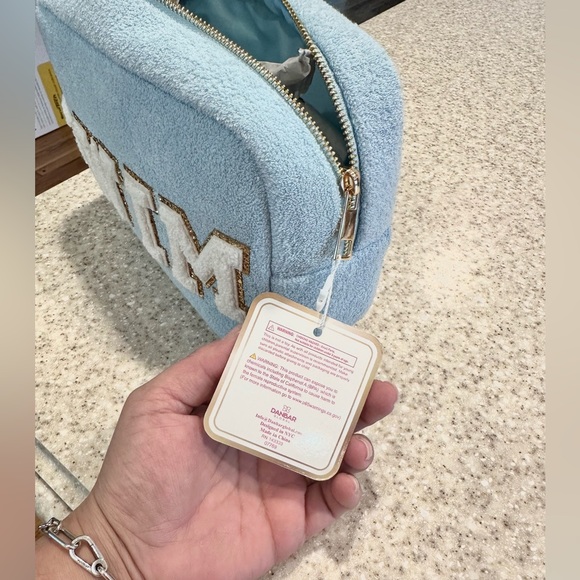 🦋Gloss & Glo Terry Cloth Swim 🏊 blue pouch - Picture 5 of 6